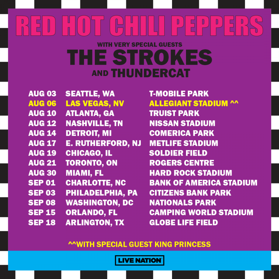 Concierto Red Hot Chili Peppers 03/08/2022 Seattle TMobile Park