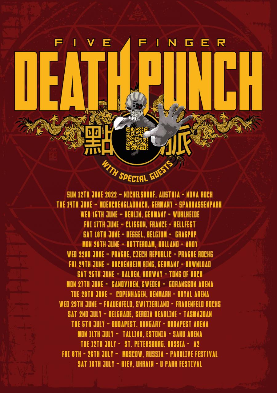 Concierto Five Finger Death Punch 02/07/2022 Belgrade Tasmajdan