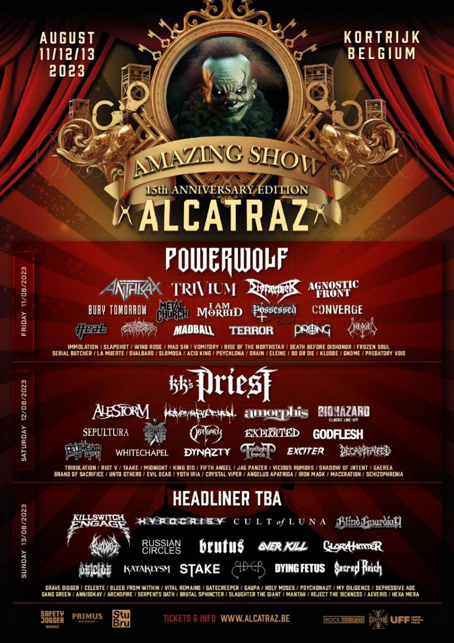 Alcatraz Metal Festival 2023 11/08/2023 (3 días) Kortrijk
