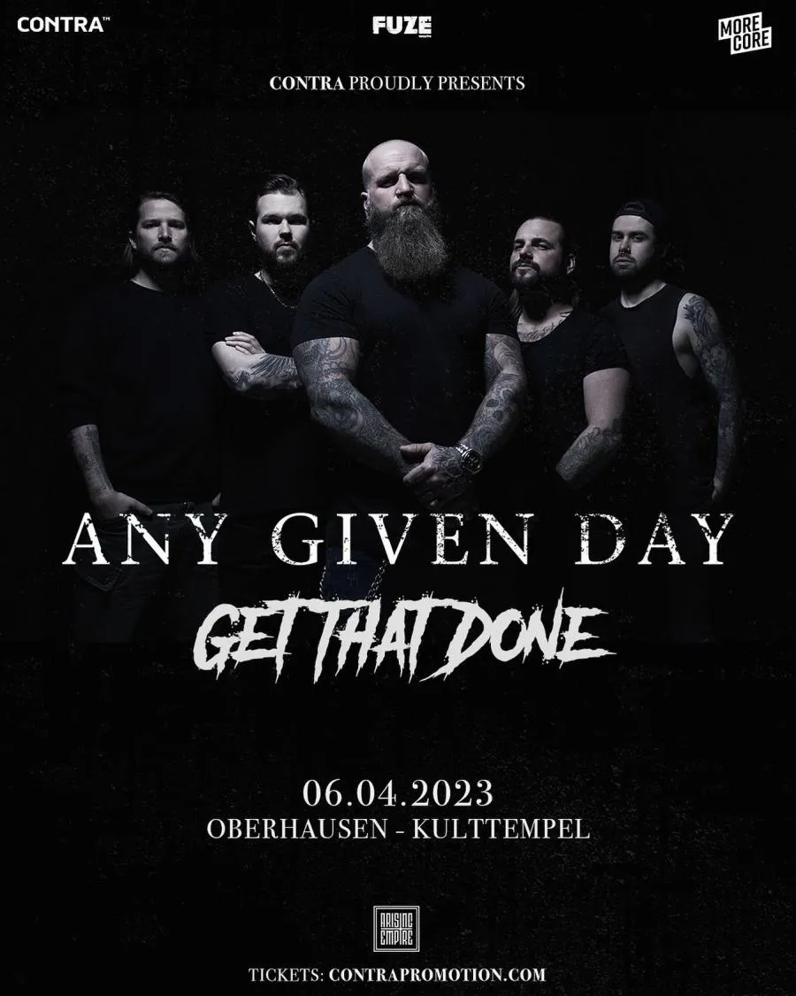 Concierto Any Given Day 06/04/2023 Oberhausen Kulttempel Alemania Concierto Any Given Day 06/04/2023 Oberhausen Kulttempel Alemania