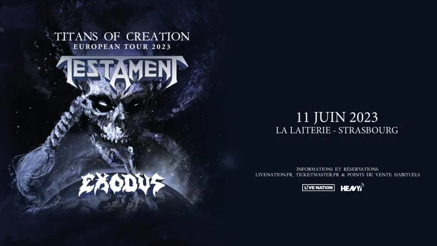 Concierto Testament 11/06/2023 Strasbourg La Laiterie Artefact Francia