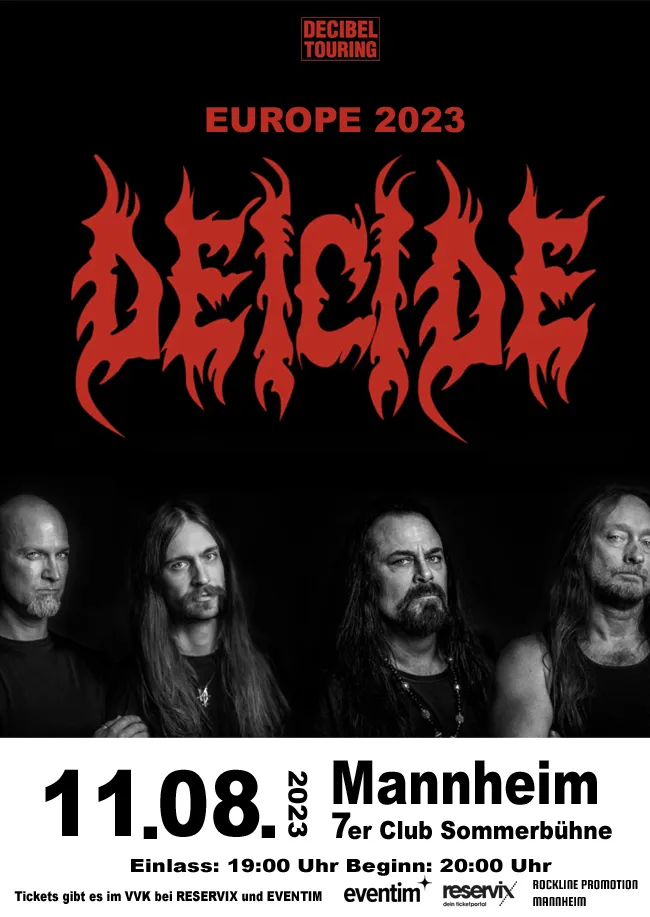 Concierto Deicide 11/08/2023 Mannheim 7er Club Alemania