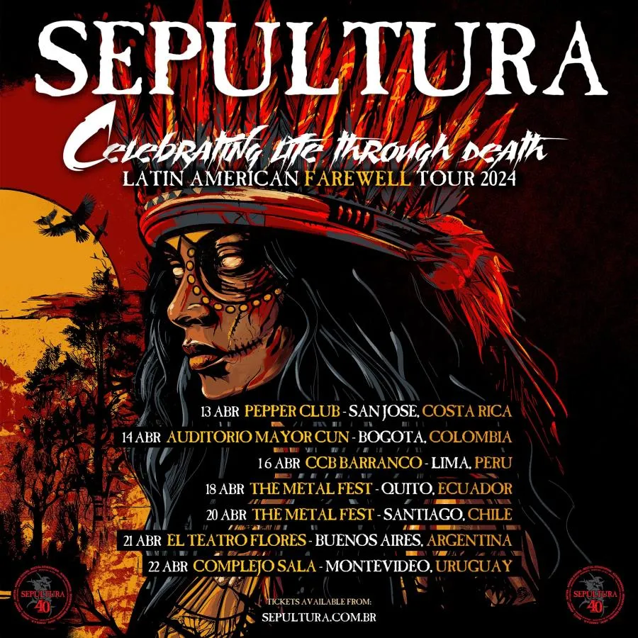 Concierto Sepultura 14/04/2024 Bogota Auditorio Mayor Cun Colombia