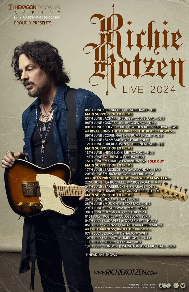 Concierto Richie Kotzen 14/06/2024 Vauréal Le Forum Francia