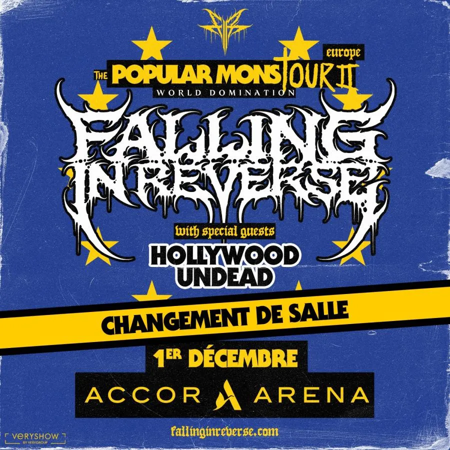 Concierto Falling In Reverse 01/12/2024 Paris Accor Arena Bercy Francia