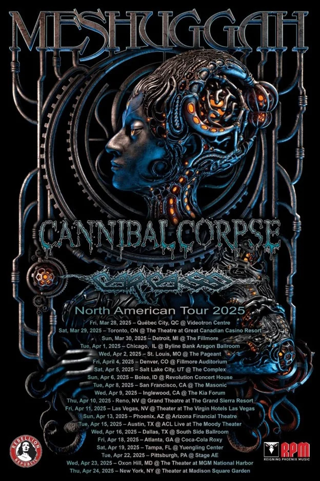 Meshuggah + Cannibal Corpse + Carcass - 13/04/2025 - Phoenix